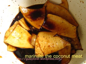 marinated coconut meat