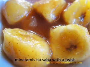 sweetened saba with butter and cinnamon